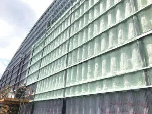 No Place Like Foam--Using SPF to protect facilities from hurricanes and floods(pic3) Closed-cell spray polyurethane foam (SPF) applied as continuous insulation (ci) in a commercial facility.